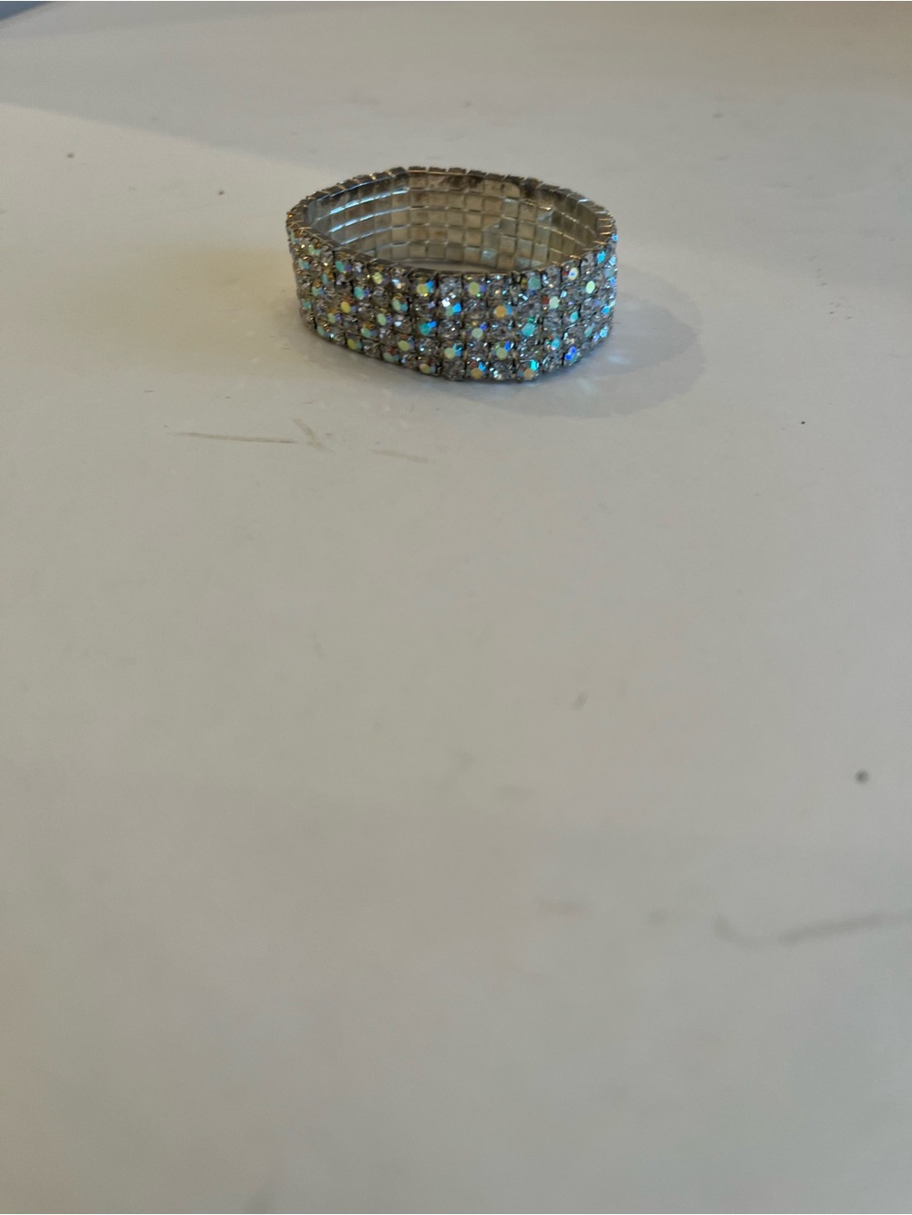 Crystal Stretch Bracelet - Iridescent Aurora Rhinestones